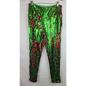 Tipsy Elves Womens Leggings Size XL Reversible Sequin Holiday Christmas Pants